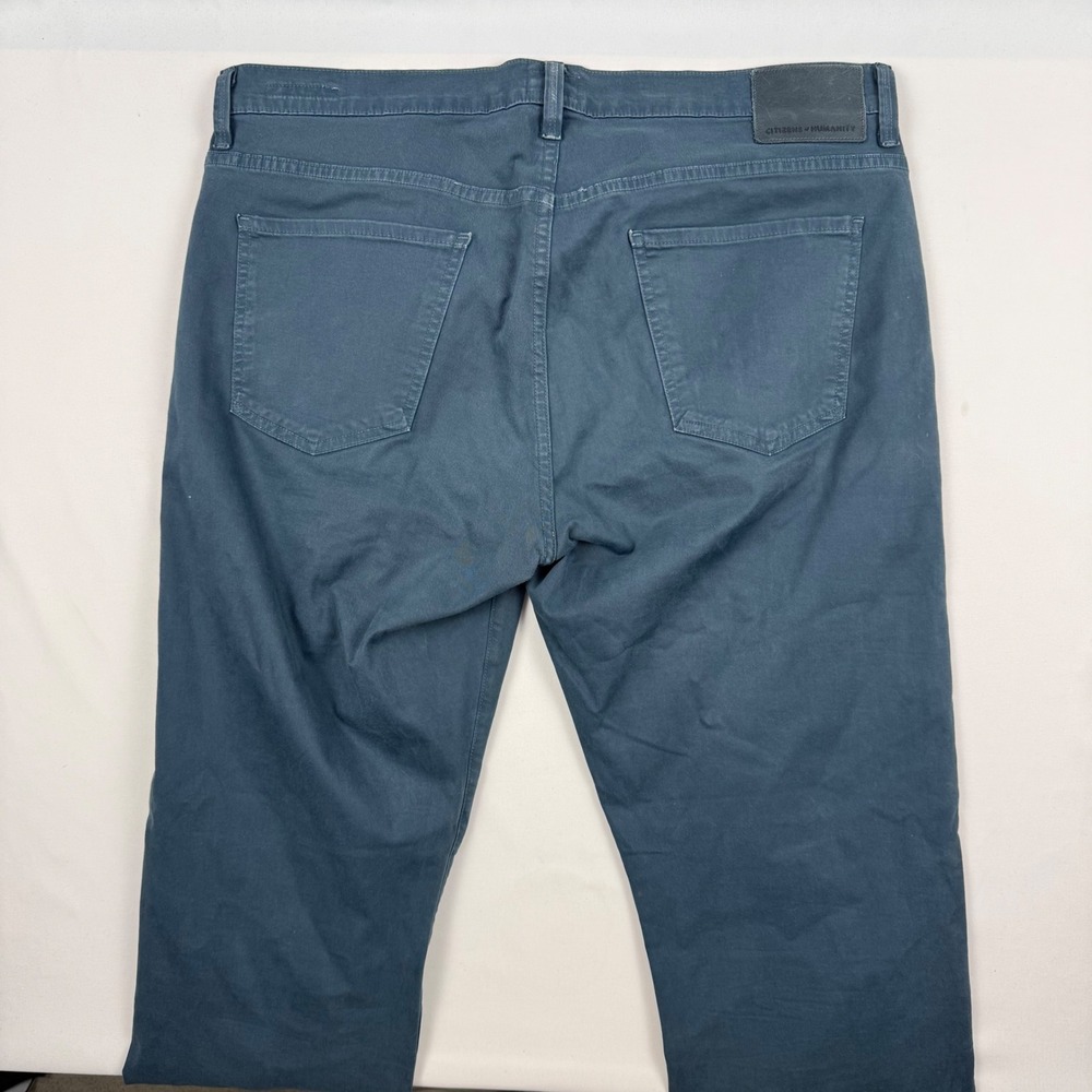 Citizens of Humanity Gage Classic Straight Pants Mens 38 Teal Blue 6107-1061 - Picture 2 of 12